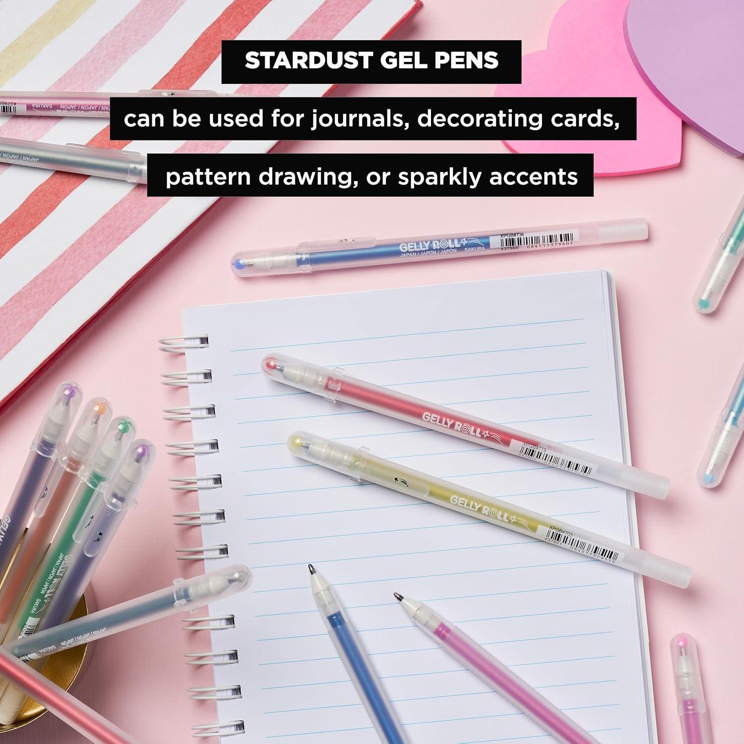SAKURA 37903 6-Piece Gelly Roll Assorted Colors Stardust Galaxy Pen Set(16 Stardust Pens)