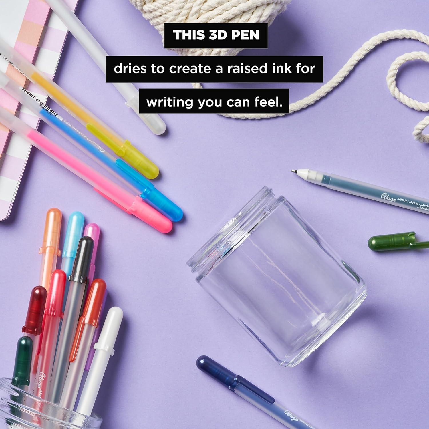 SAKURA Souffle Pastel Color 3-Dimensional Opaque Ink Pens, 10 Pen Set 58350(Glaze)