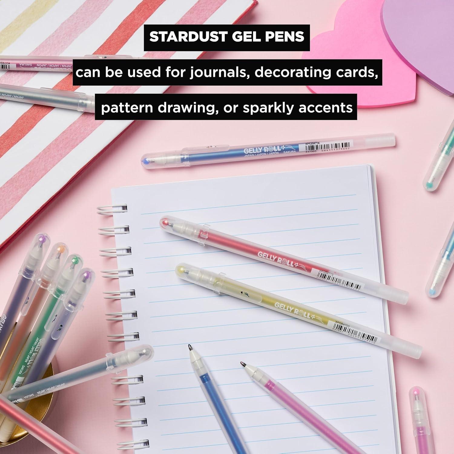 SAKURA 37903 6-Piece Gelly Roll Assorted Colors Stardust Galaxy Pen Set(6 Galaxy Pens)