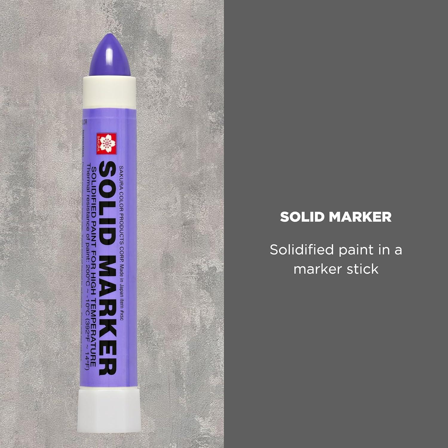 Sakura Solid Paint Markers – Permanent Marker Pens – Window, Wood & Glass Marker – Purple Paint – 3 Pack(Purple)