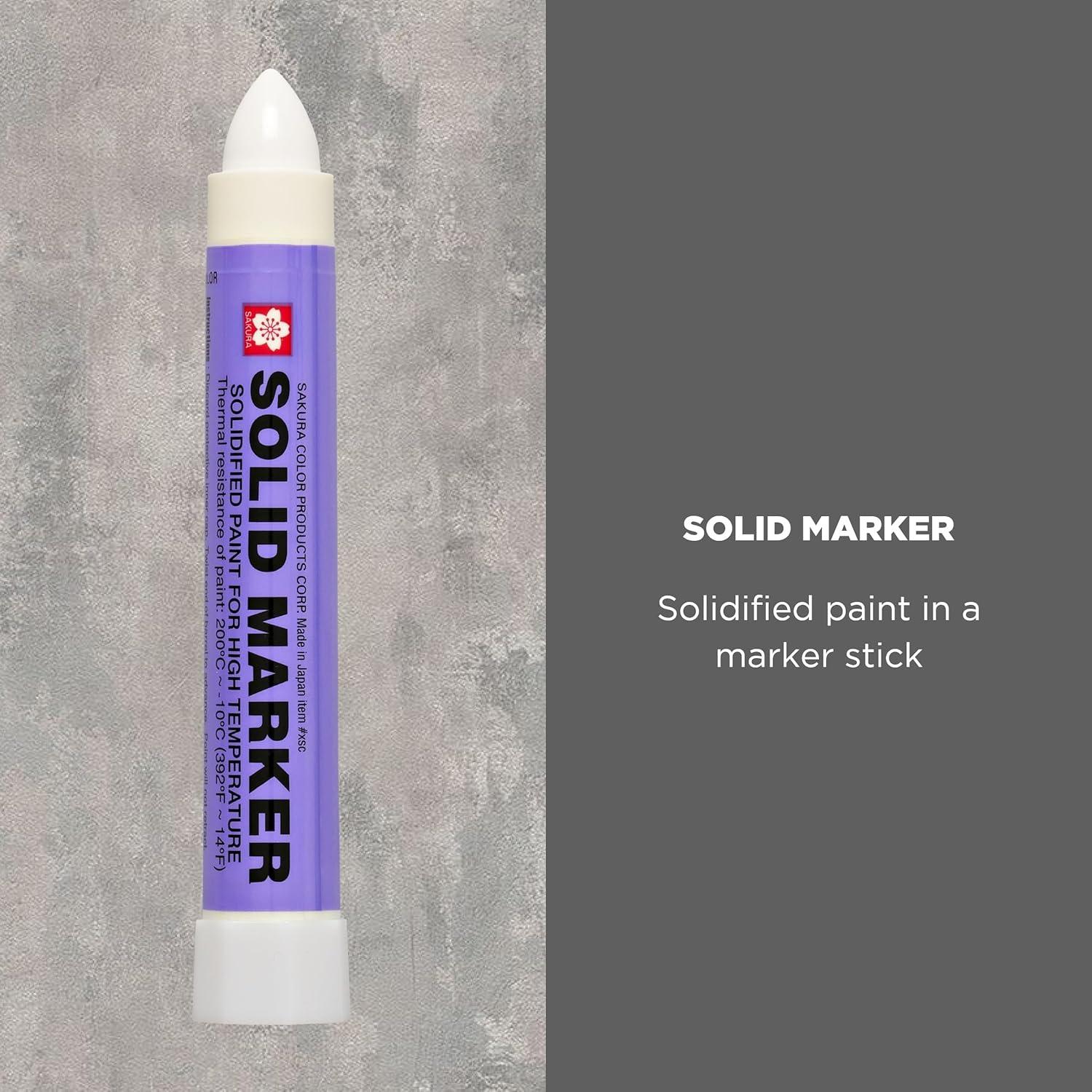 Sakura Solid Paint Markers – Permanent Marker Pens – Window, Wood & Glass Marker – White Paint – 1 Pack(White Paint)