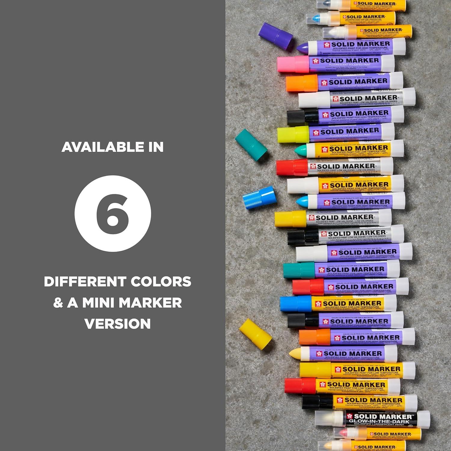 SAKURA Solid Paint Markers with Twist Up Tip – Low Temperature Permanent Marker Pens – Window, Wood, & Glass Marker – White Paint – 1 Pack(1 Count (Pack of 2))