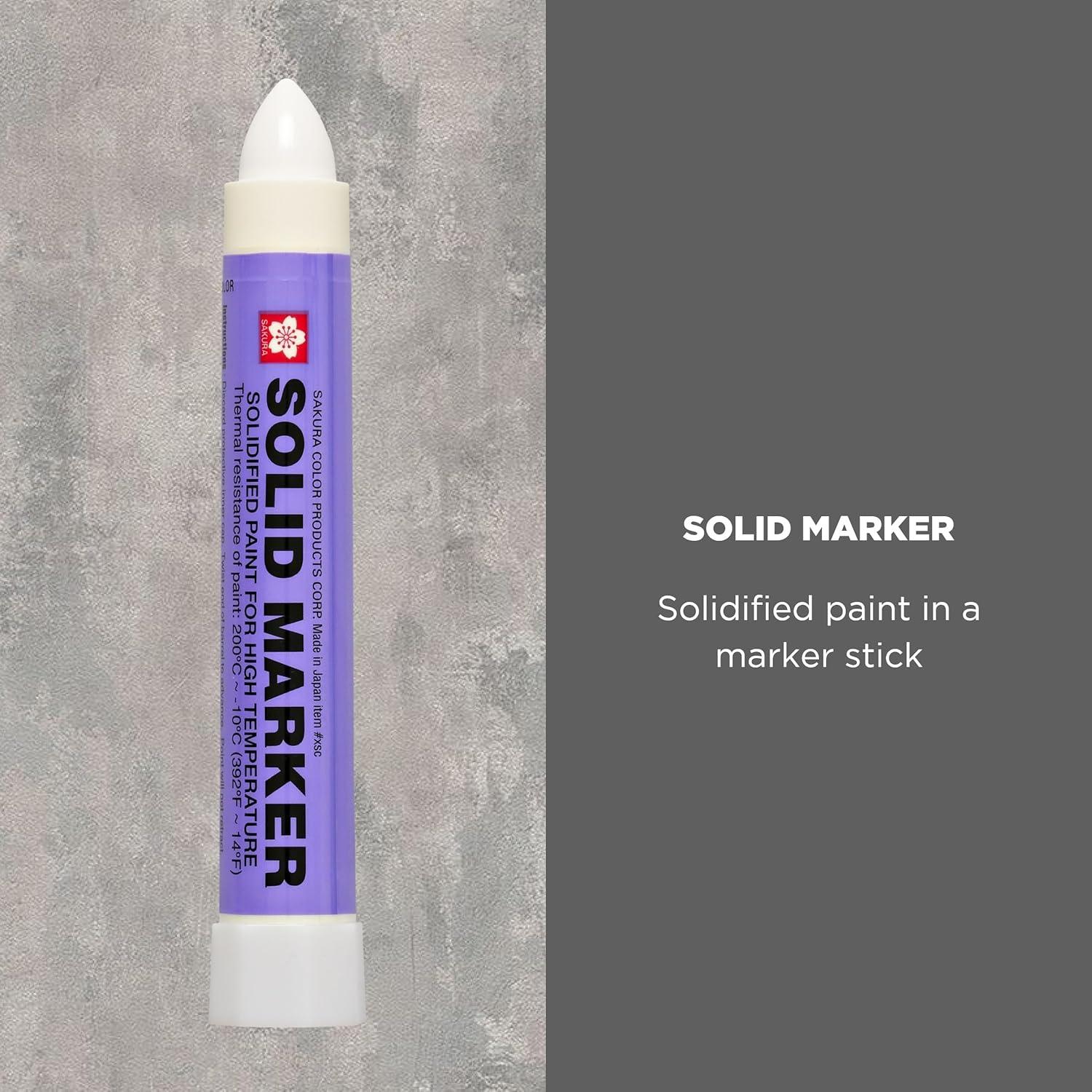 Sakura Solid Paint Markers – Permanent Marker Paint Pens – Window, Wood, & Glass Marker – White Paint – 12 Pack(White)
