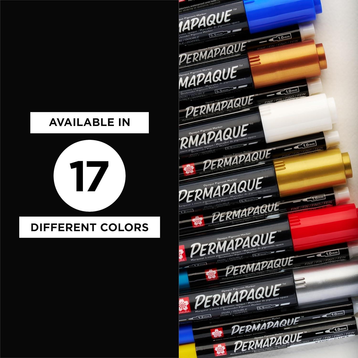 SAKURA Permapaque Fine Point Markers, Bright 7 PK #58319(Bright)