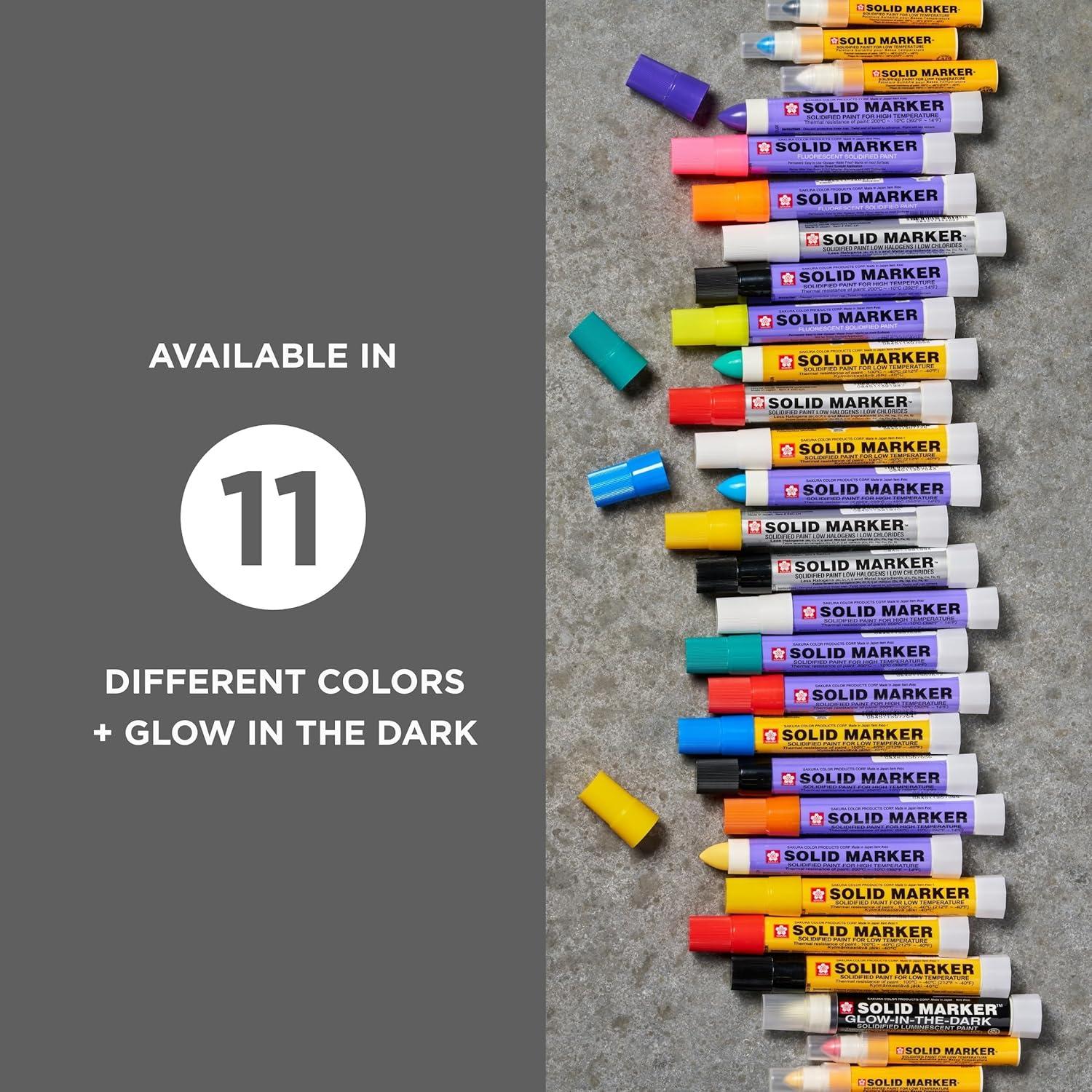 Sakura Solid Paint Markers – Permanent Marker Pens – Window, Wood & Glass Marker – White Paint – 1 Pack(Yellow Paint)