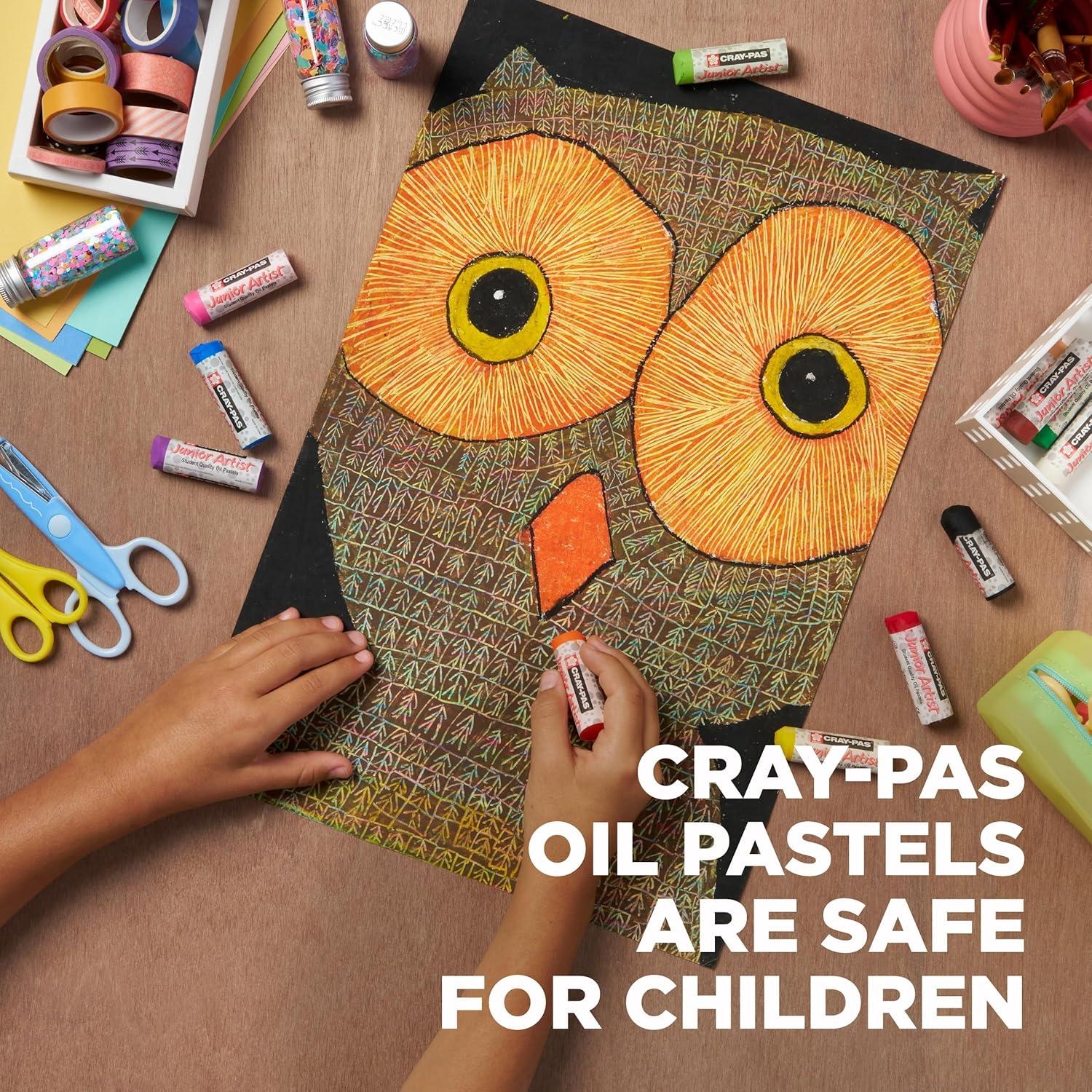 SAKURA Cray-Pas Junior Artist Oil Pastels, 16 Count (Pack of 1), Colors may vary(Chubbies 12 Color Set)