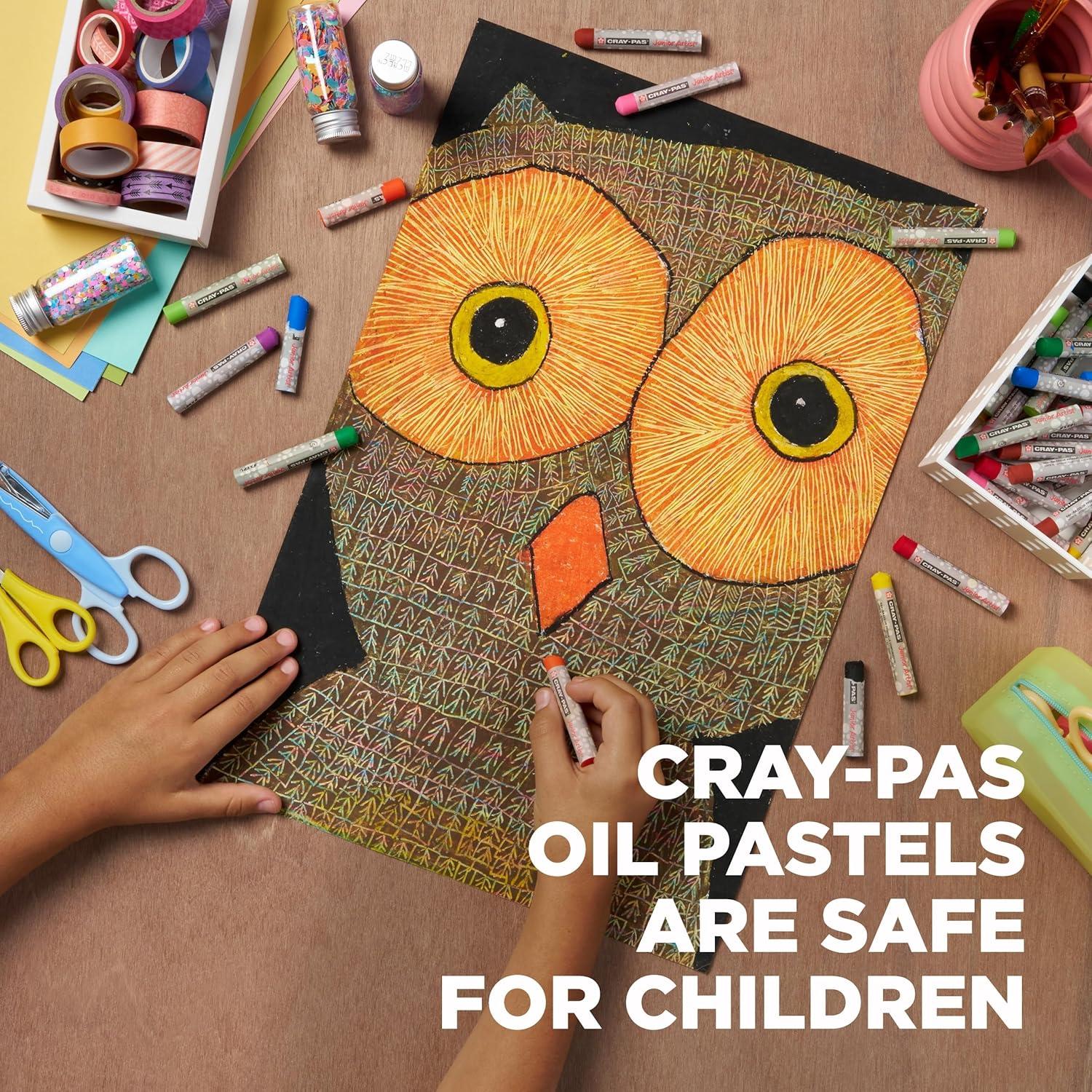 SAKURA Cray-Pas Junior Artist Oil Pastels, 16 Count (Pack of 1), Colors may vary(Jumbo Colorpack 288 Pc)