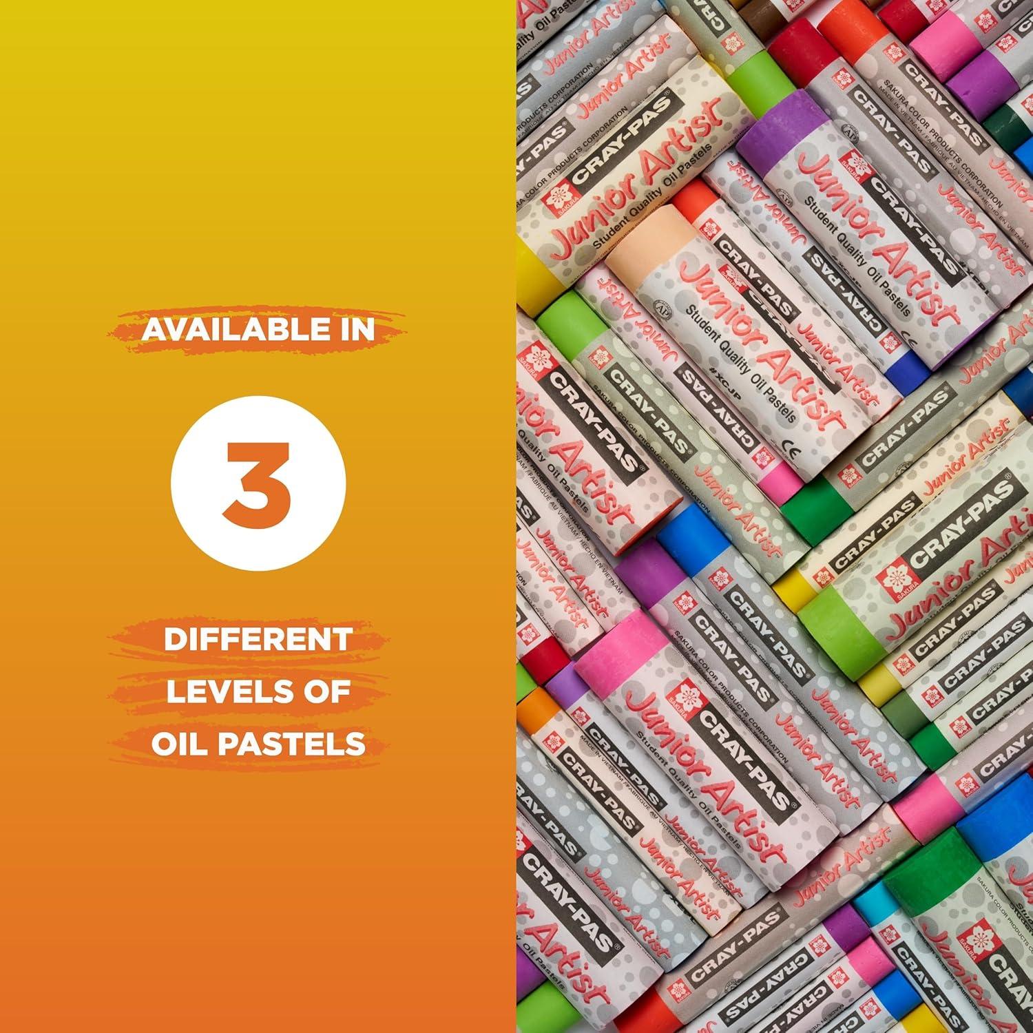 SAKURA Cray-Pas Junior Artist Oil Pastels, 16 Count (Pack of 1), Colors may vary(Jumbo Colorpack 288 Pc)