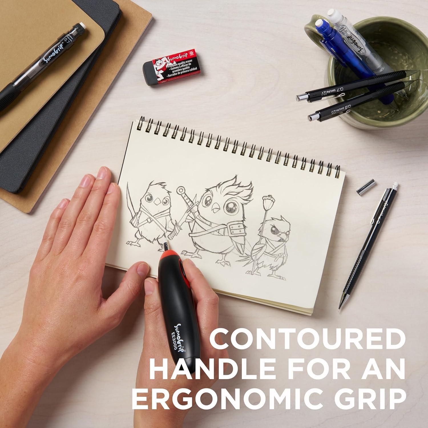 Sakura EE-3000 SumoGrip Electric Eraser Kit, Cordless, Black