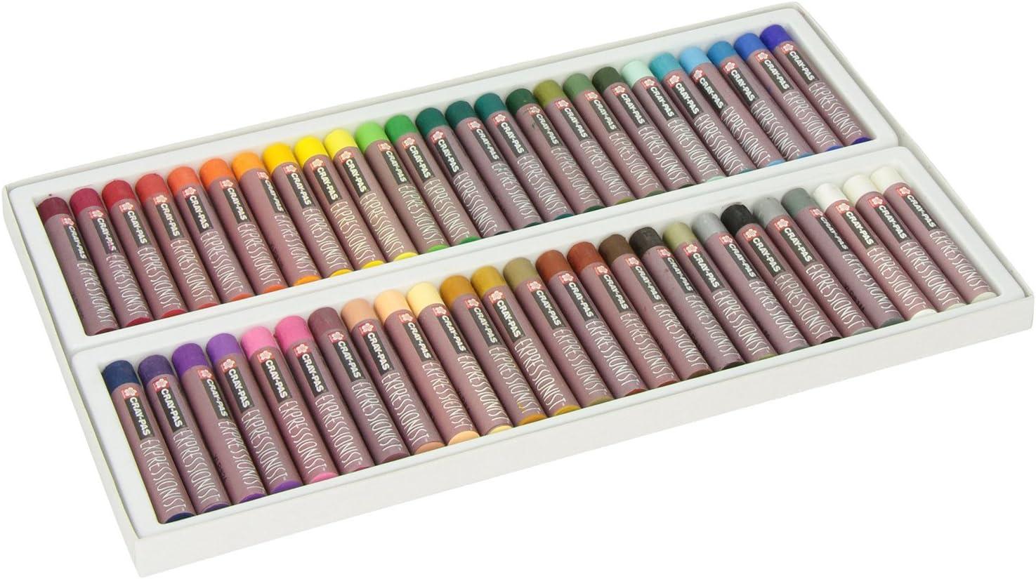 SAKURA XLP50 50-Piece Cray-Pas Expressionist Oil Pastel Set, Assorted Color(1 Count (Pack of 50))