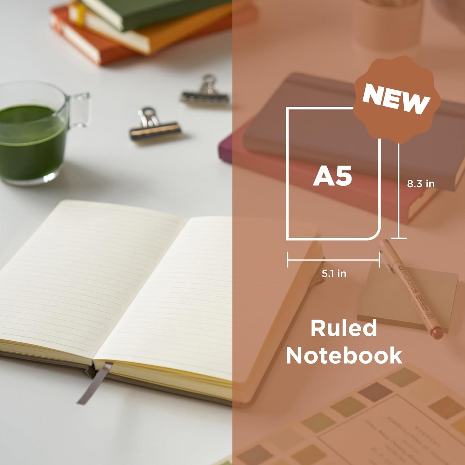 Sakura A5 Notebook & Pigma Micron Bundle – Creative Set for Journaling, Sketching & Writing – A5 Notebook with 140 GSM Paper – Archival Ink Pens – Stationery Bundle – 5.1 x 8.3″