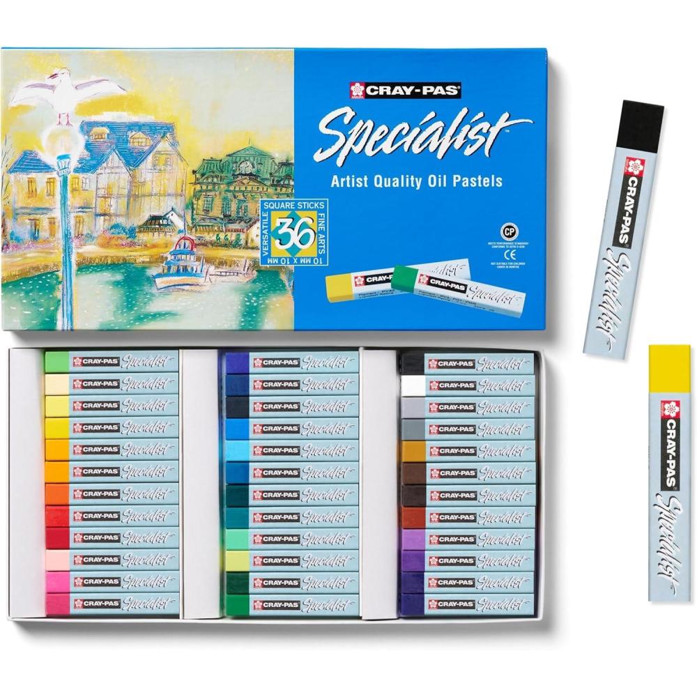 SAKURA 12-Piece Cray Pas Specialist Colors May Vary Oil Pastel Set(1 Count (Pack of 36))