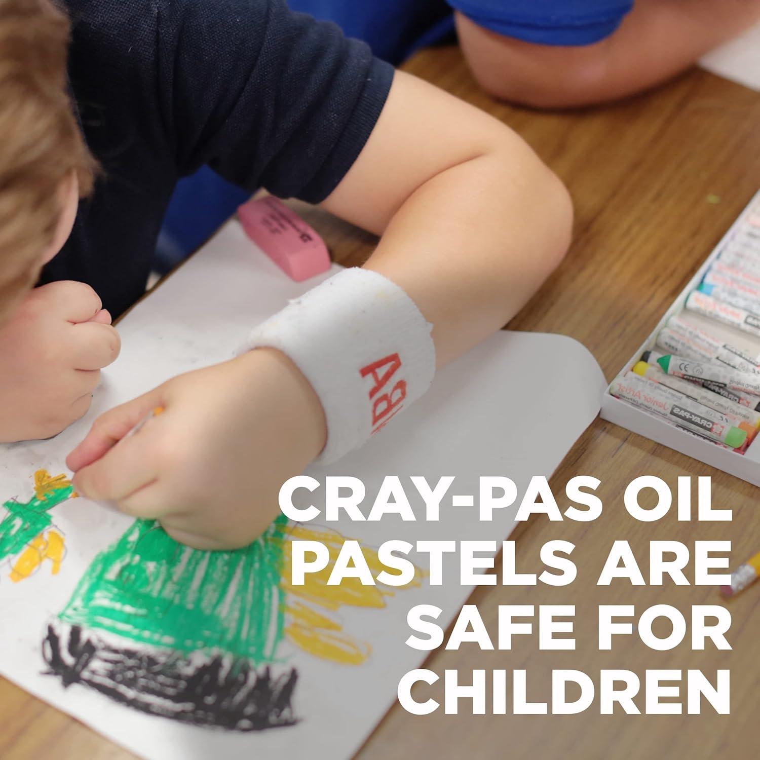SAKURA Cray-Pas Junior Artist Oil Pastel Set – Chubbies Pastel Size – Soft Oil Pastels for Kids & Artists – 12 Colors & Soft Oil Pastels for Kids & Artists – 50 Sticks