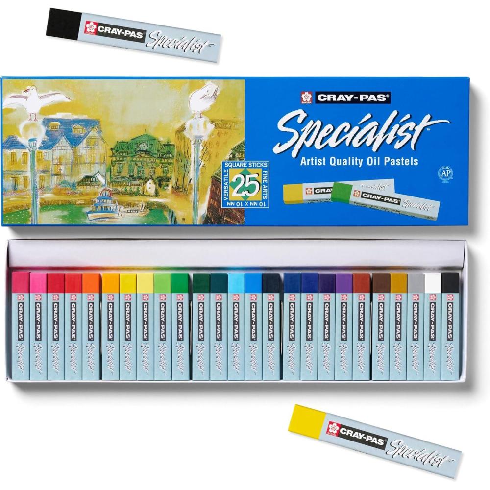 SAKURA 12-Piece Cray Pas Specialist Colors May Vary Oil Pastel Set(25 Count (Pack of 1))