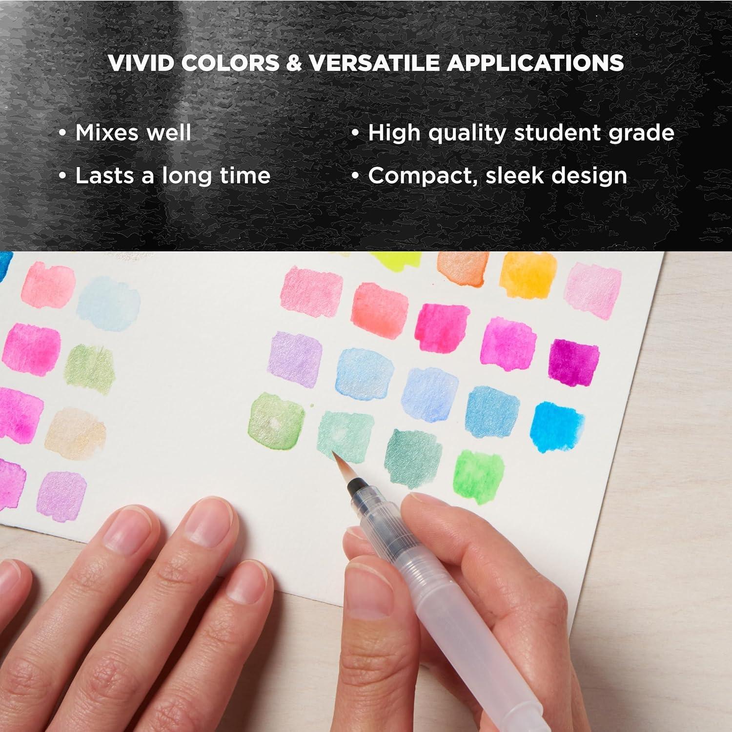 SAKURA XNCW-24N, 24 Assorted Watercolors Field Sketch Set with Brush(Multicolor)