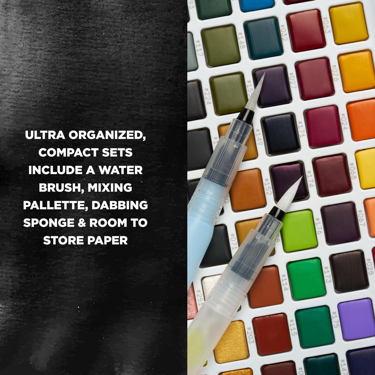 SAKURA XNCW-24N, 24 Assorted Watercolors Field Sketch Set with Brush(Multicolor)