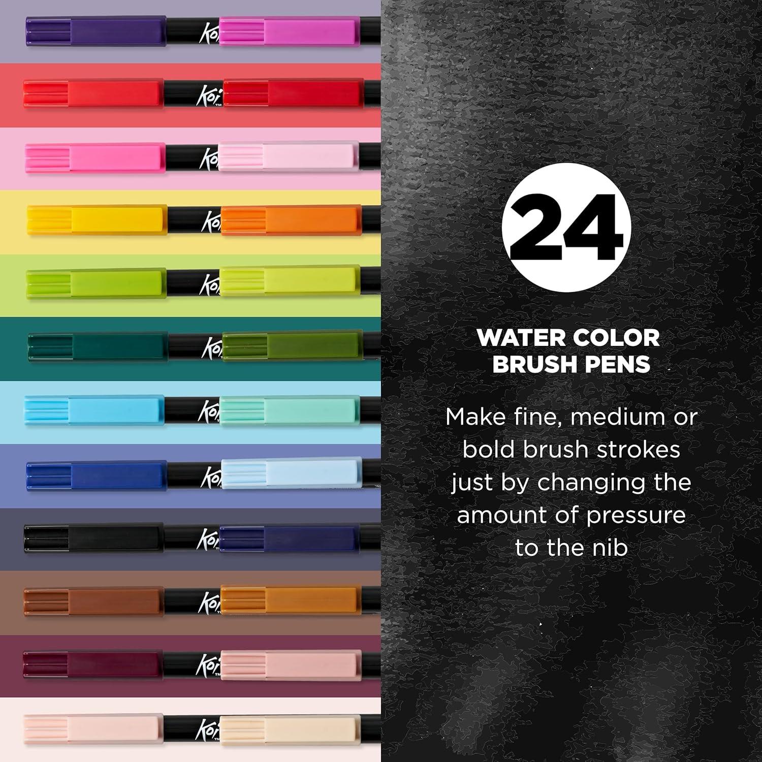 SAKURA XBR-12SA 12-Piece Koi Assorted Coloring Brush Pen Set(24 Color Set)