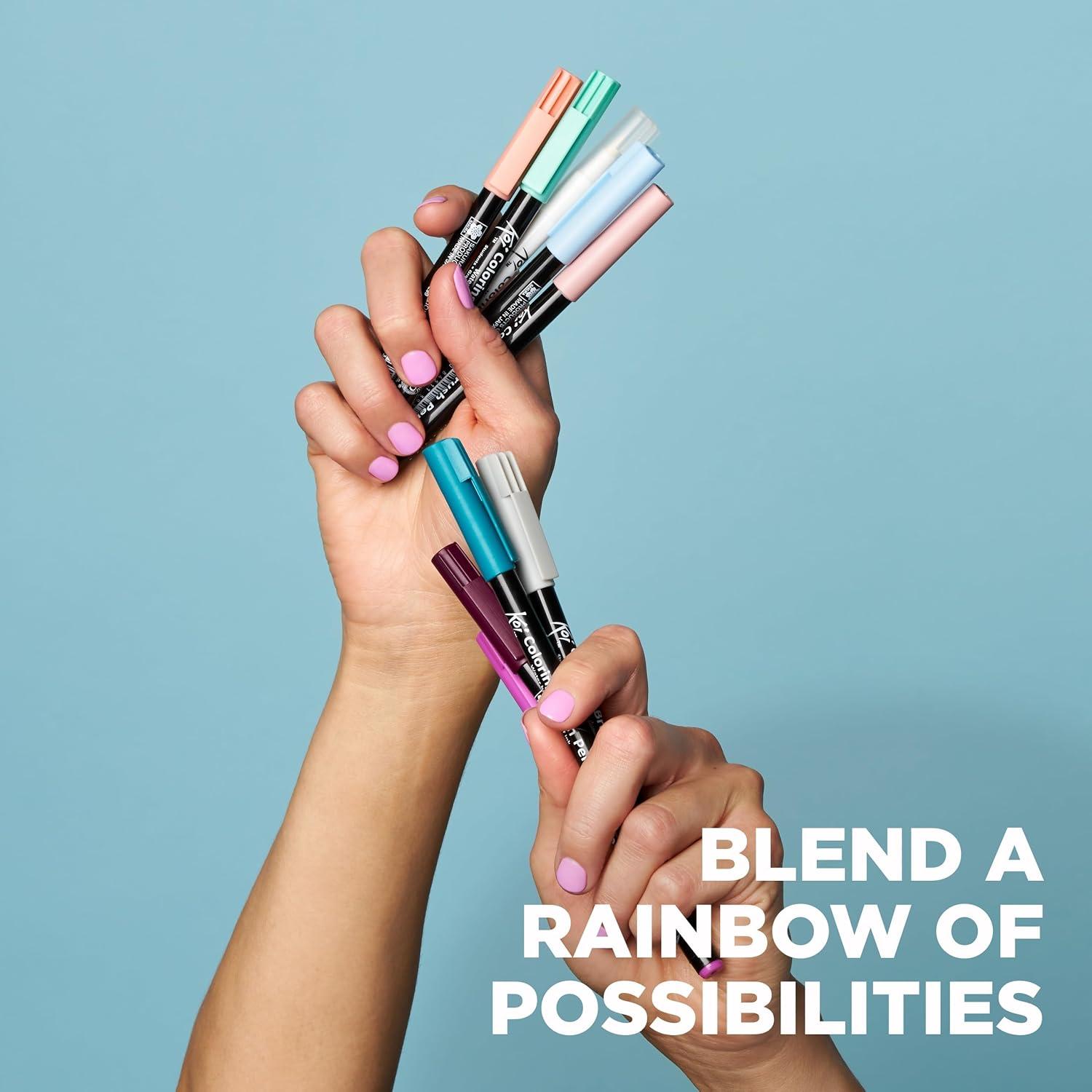 SAKURA XBR-12SA 12-Piece Koi Assorted Coloring Brush Pen Set(24 Color Set)