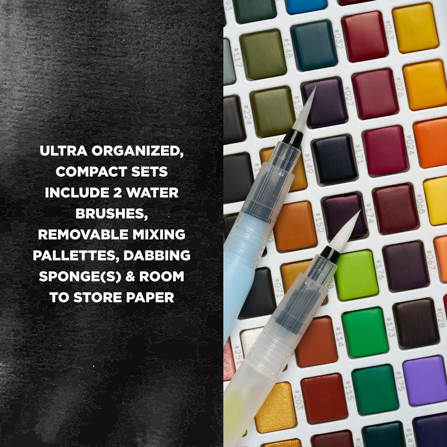 SAKURA Koi Field 30 Assorted Watercolors with Water Brush Sketch Set XNCW-30N(72 Colors)