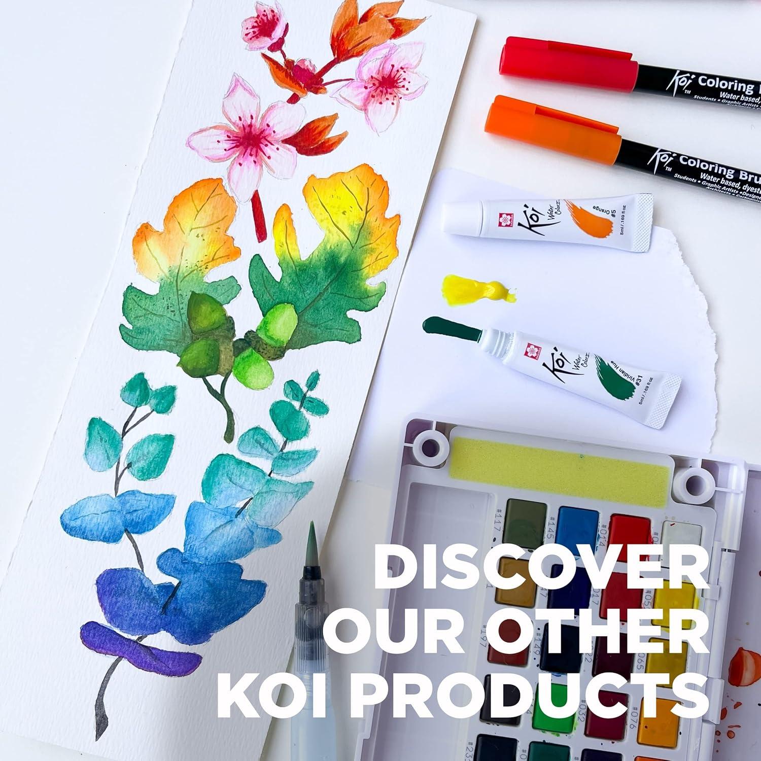 SAKURA Koi Water Color Paint, 5ml Tubes, 24 Colors XMW5L-24SET(12 Colors)