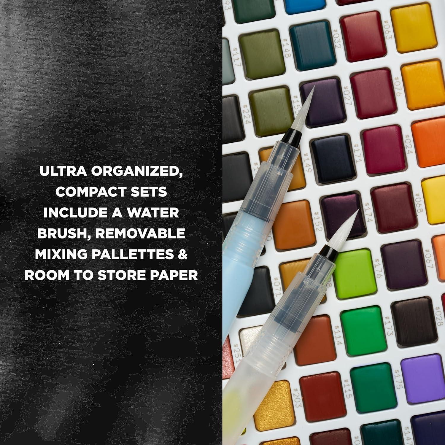 SAKURA Koi Studio Water Color Paint Set, 96 Cake Colors w/Water Brush XNCW-96N