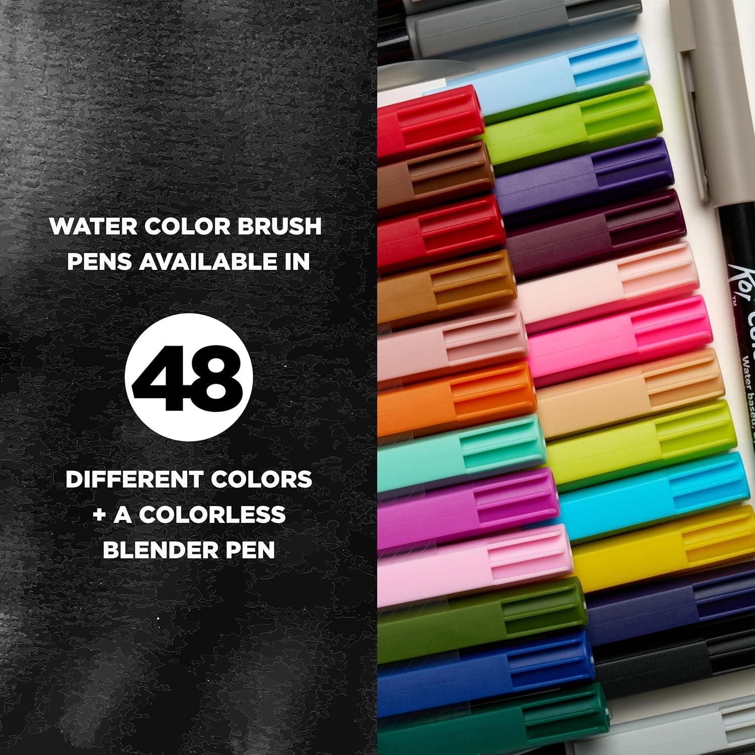 SAKURA XBR-12SA 12-Piece Koi Assorted Coloring Brush Pen Set(Gray)
