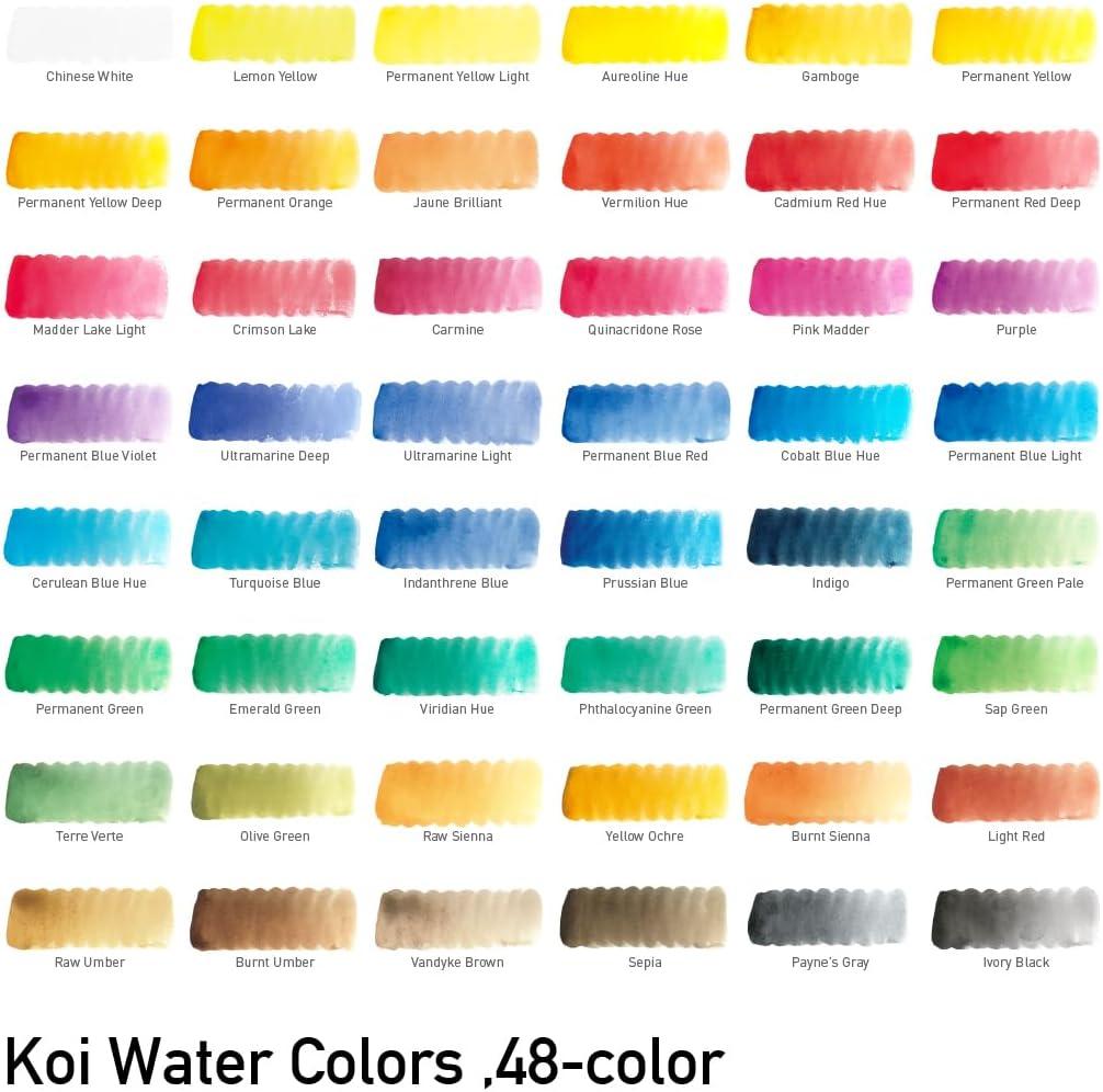 SAKURA XNCW-48N Koi Watercolor Field 48 Color Sketch Set
