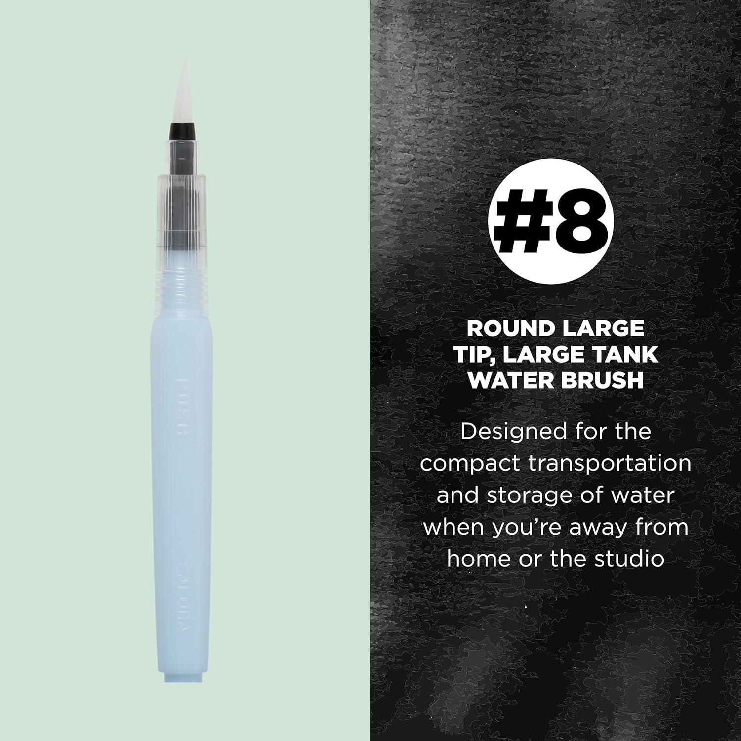 SAKURA Koi Water Color Brush 4-ml Tank, Medium Round Brush 38551(9 Ml)