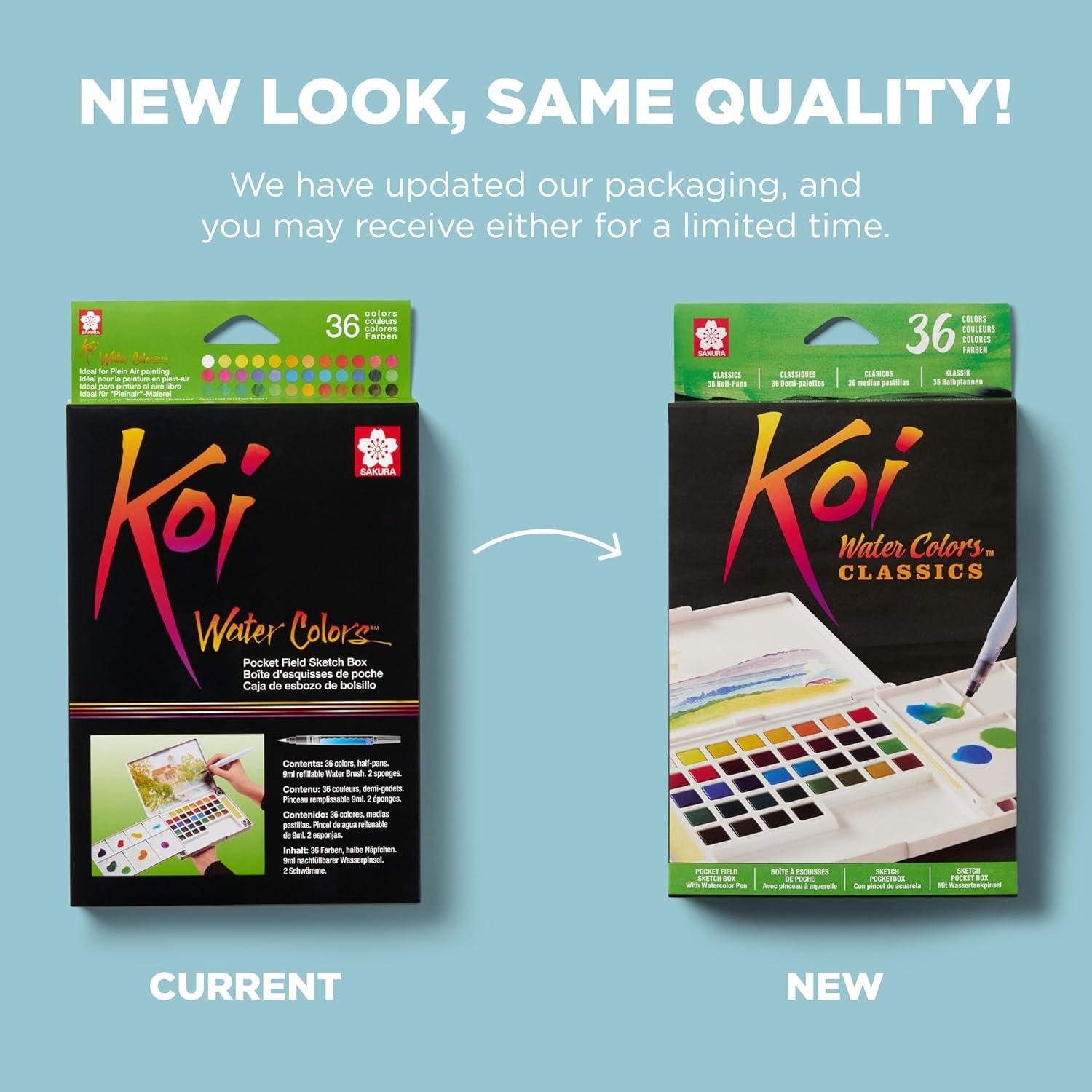 SAKURA XNCW-36N Koi Watercolor Field 36 Color Sketch Set