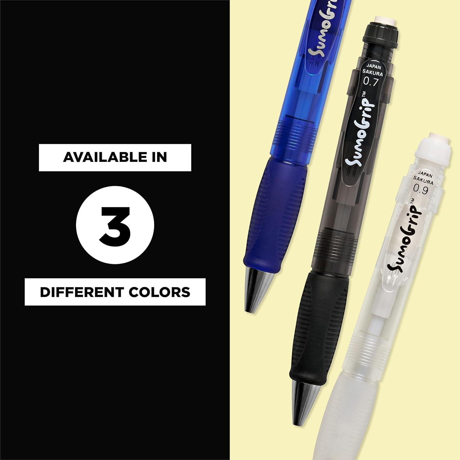 SAKURA 50280 SumoGrip 0.9-mm Pencil with Eraser, Clear(Clear Blue)