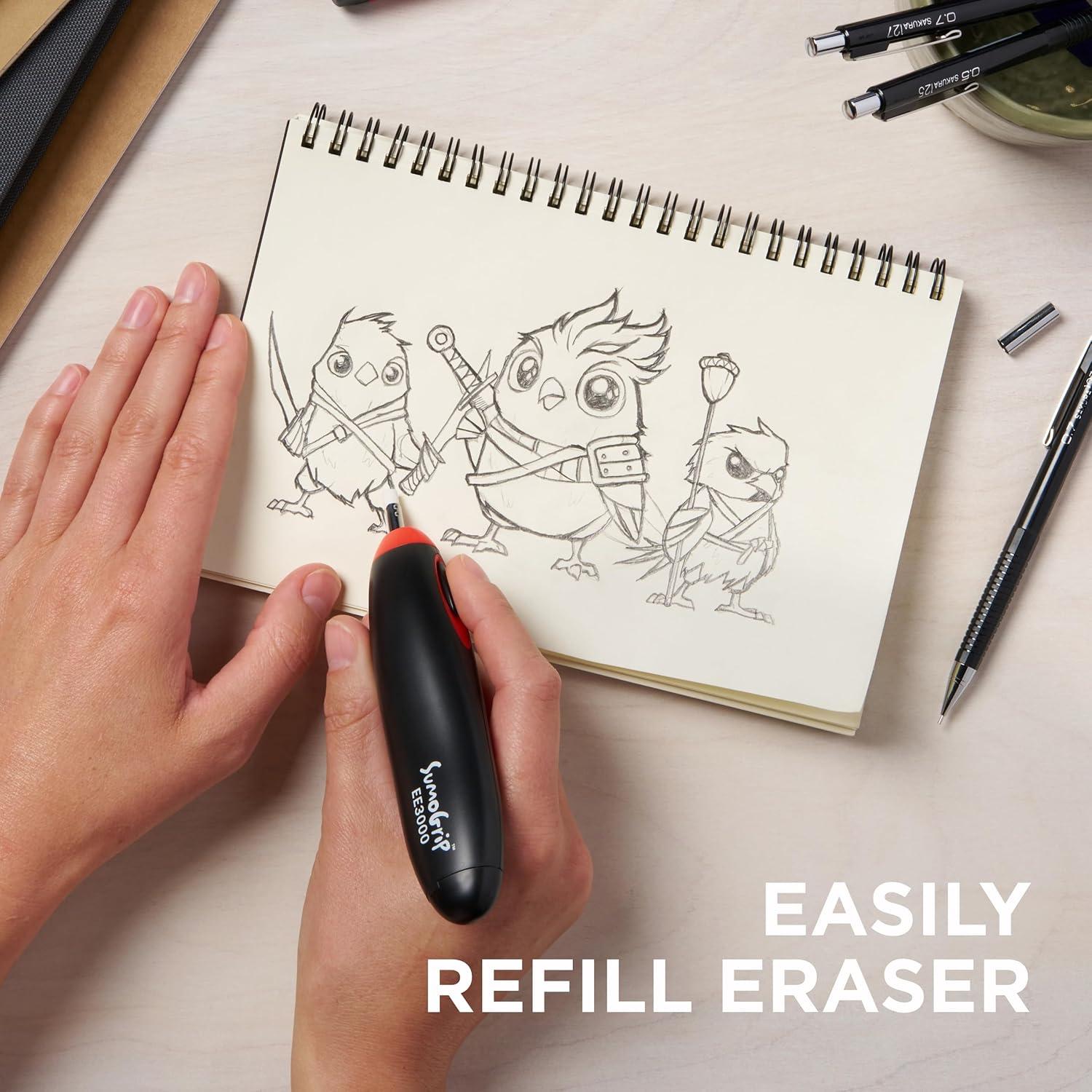 SAKURA SE500P Electric Eraser Refill White 60/Pk(Sakura Electric Eraser Refil Pack (Pack of 2))